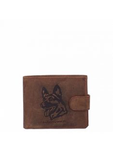   Always Wild pánska hnedá kožená peňaženka so vzorom psa