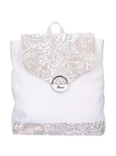Karen Lukasz biely kvetinový dámsky batoh