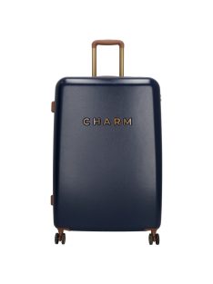 Charm London modrý 4-kolesový veľký kufor