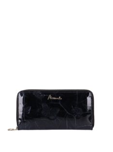  Alessandro Paoli 35-27 lakovaná kožená dámska peňaženka s čiernom motýľom 