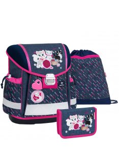   Belmil modro-ružová dievčenská školská súprava s mačkou