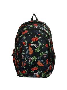   Enrico Benetti Capetown čierny-farebný kvetovaný batoh na notebook 15"
