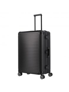  Travelite Next čierny hliníkový 4-kolesový kufor s prackou veľký