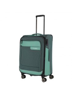   Travelite Viia zelený 4-kolesový rozkladací kufor stredný