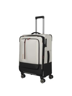   Travelite Crosslite sivý 4-kolesový rozťahovací stredný kufor