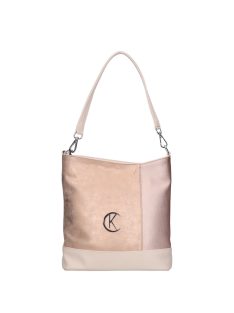 Karen Rita béžovo-rose gold dámska kabelka cez rameno