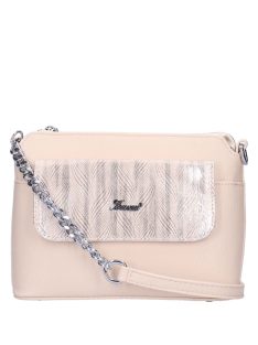   Karen Andrea béžová-rose gold kvetinová dámska taška cez rameno