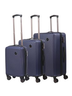 Hachi Boston Pro modrá 4-kolesová 3-dielna súprava kufrov