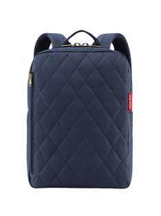   Reisenthel classic backpack M modrý prešívaný-zlatý dámsky batoh