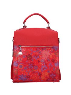  Karen Wiktor červený kvetinový dámsky batoh/taška cez rameno