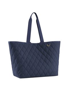   Reisenthel classic shopper XL modrá prešívaná-zlatá dámska shopper taška