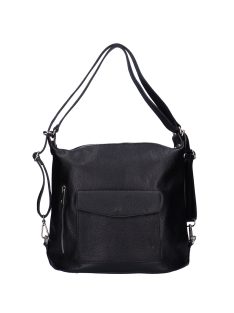   Natascia H7013 čierna talianska kožená dámska batoh/taška cez rameno