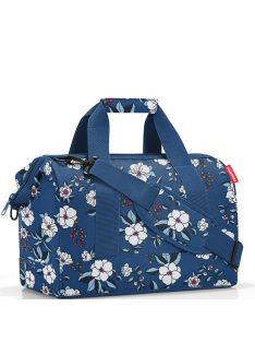   Reisenthel allrounder M modro-biela kvetinová stredná dámska cestovná taška
