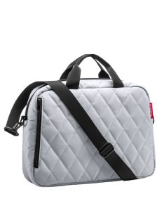   Reisenthel notebook bag svetlosivá prešívaná dámska taška na notebook