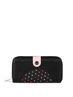 Vuch Rea čierna-farebná bodkovaná dámska peňaženka