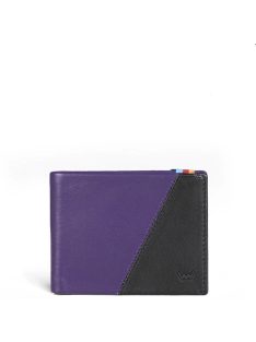Vuch Michael fialová-čierna kožená pánska peňaženka