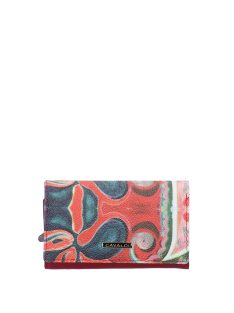   Cavaldi PN29-GR červená kvetinová kožená stredná dámska peňaženka