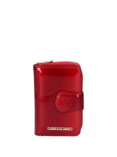   Gregorio SH-115 červená lakovaná kožená dámska peňaženka malá