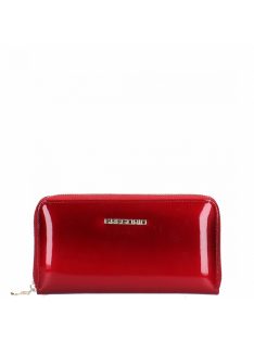   Gregorio SH-119 červená lakovaná kožená dámska peňaženka veľká