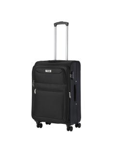  TravelZ Softspinner čierny 4-kolesový rozťahovací stredný kufor
