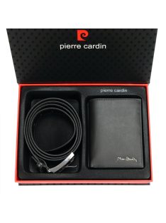   Pierre Cardin ZG-105 čierna kožená pánska peňaženka a opasok 120 cm v darčekovej krabičke