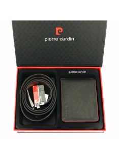   Pierre Cardin ZG-78 čierna kožená pánska peňaženka a opasok 120 cm v darčekovej krabičke